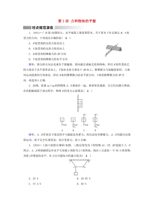 高考物理二輪復(fù)習(xí) 第1部分 核心突破 專題1 力與運動 第1講 力和物體的平衡演練