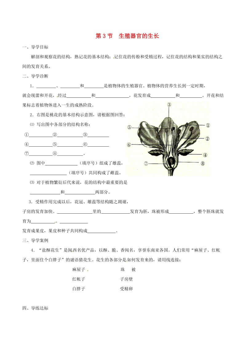 七年级生物上册 3_6_3 生殖器官的生长学案1 北师大版_第1页