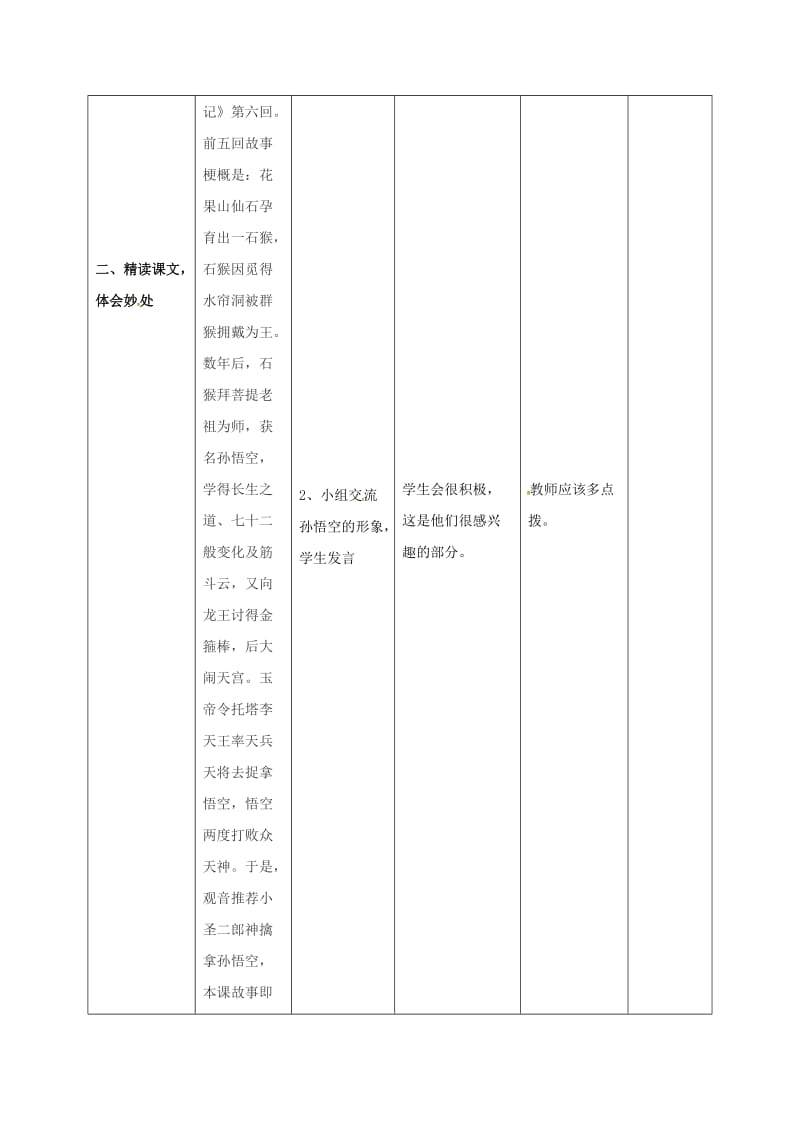 七年级语文上册 26《小圣施威降大圣》教案2 （新版）新人教版_第2页