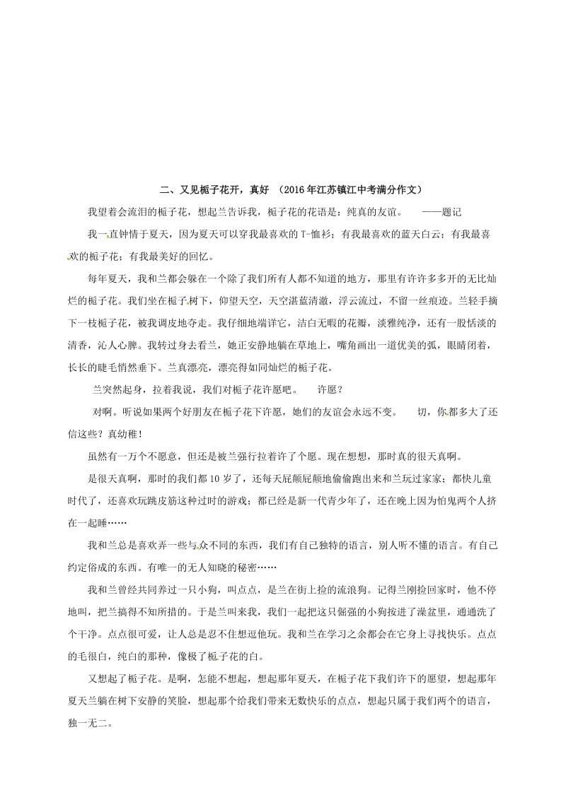 中考语文复习 满分例文六_第2页