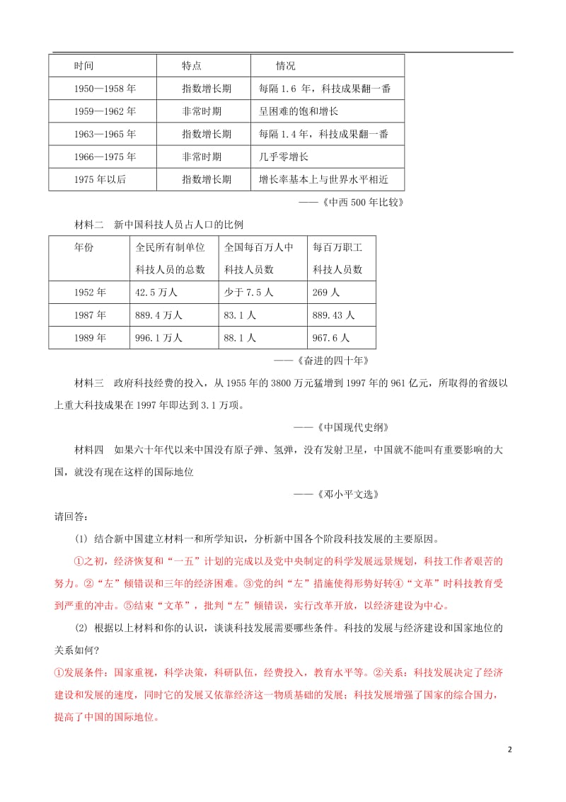 2017年高考历史一轮复习第三模块文化史第十六单元现代中国的科技与文化和19世纪以来的世界文学艺术学案_第2页