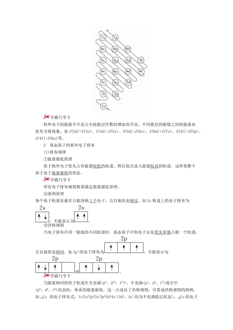 高考化学一轮复习 专题二十七 物质的结构与性质 考点一 原子结构与性质教学案_第3页