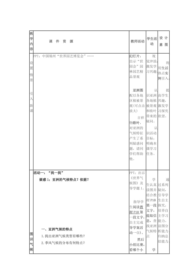 七年级地理下册 第六章 第二节 自然环境教案 （新版）新人教版_第2页