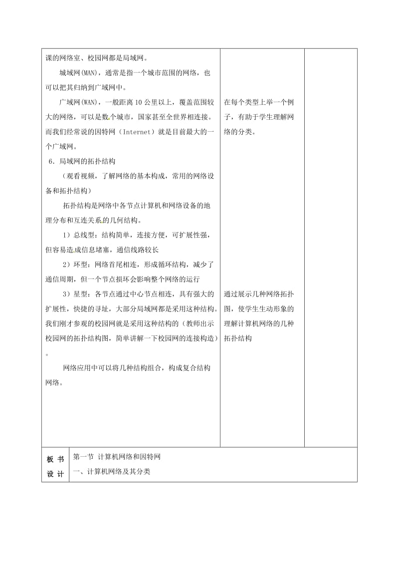 九年级信息技术 计算机网络和因特网教案2_第3页