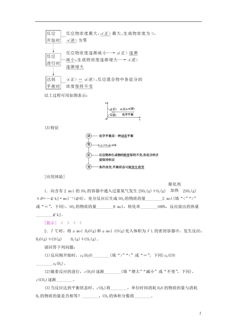 2018版高考化学一轮复习第7章化学反应速率和化学平衡第2节化学平衡状态和平衡移动教师用书新人教版_第2页