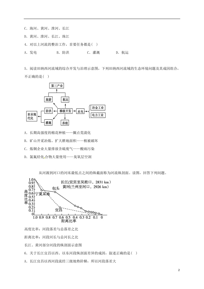 高二地理上学期周练试题（11_11）_第2页