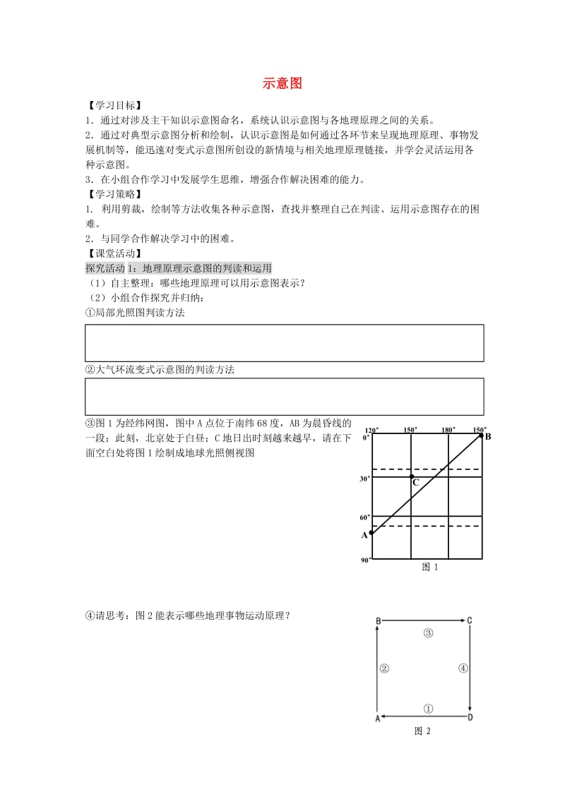 高考地理二轮专题复习 地理图表分类解读 第2课时 示意图学案1_第1页