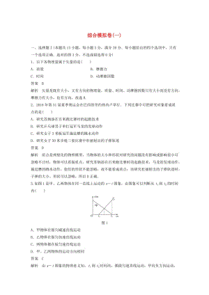 高考物理大二輪總復習 綜合模擬卷（一）