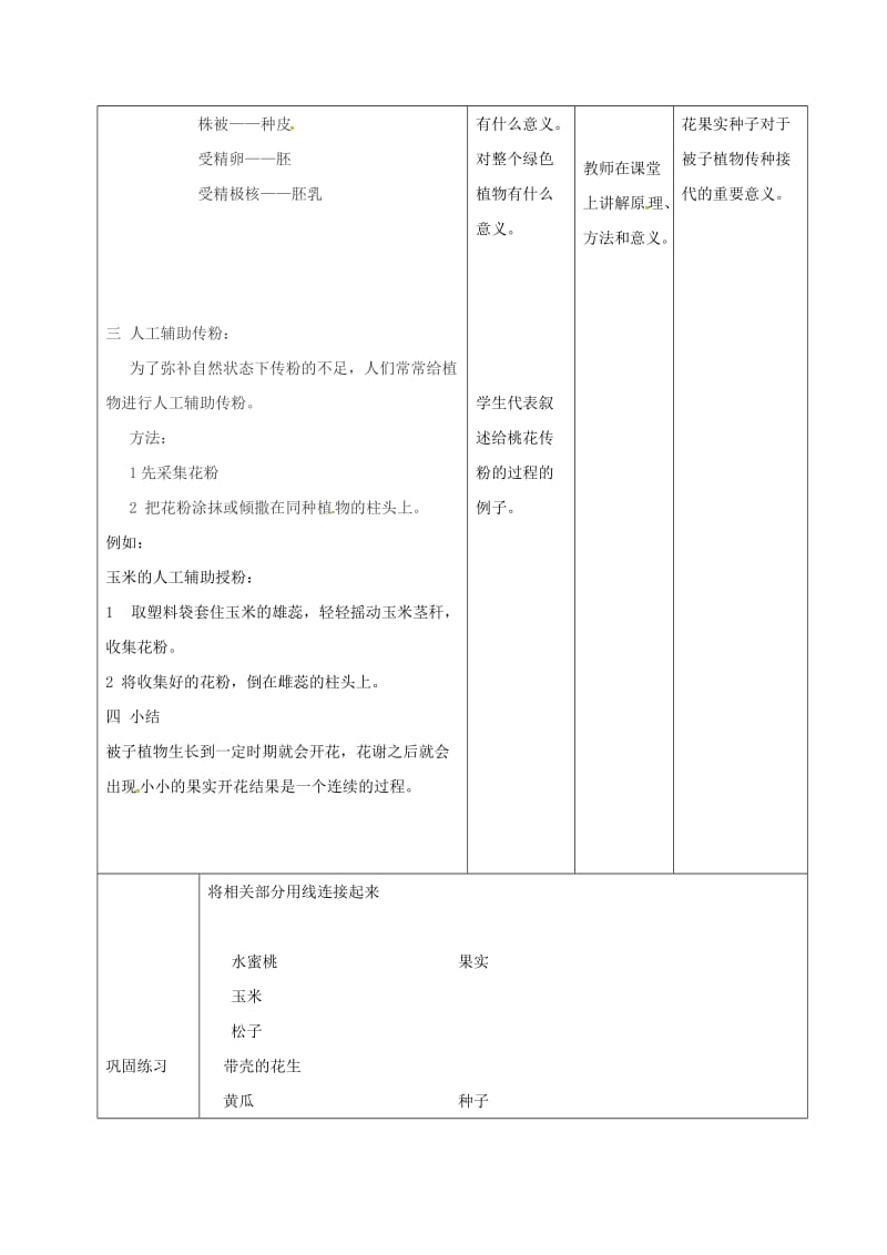 七年级生物上册 3_2_3 开花结果教案2 （新版）新人教版_第2页