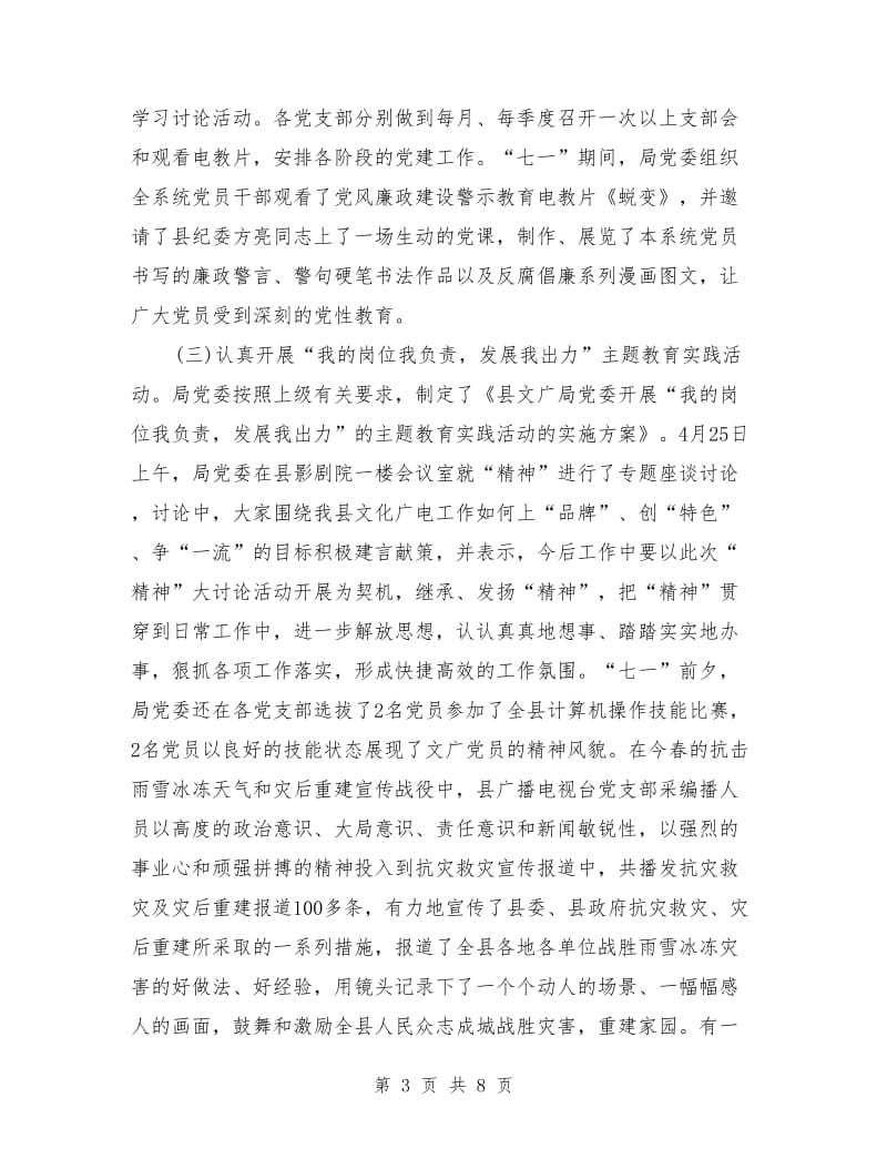 文广局基层党组建设工作总结_第3页