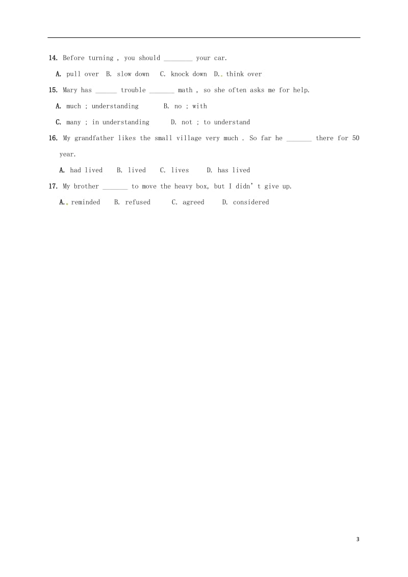 九年级英语全册 Unit 9 Lesson 53 Working in Groups学案（新版）冀教版 (2)_第3页