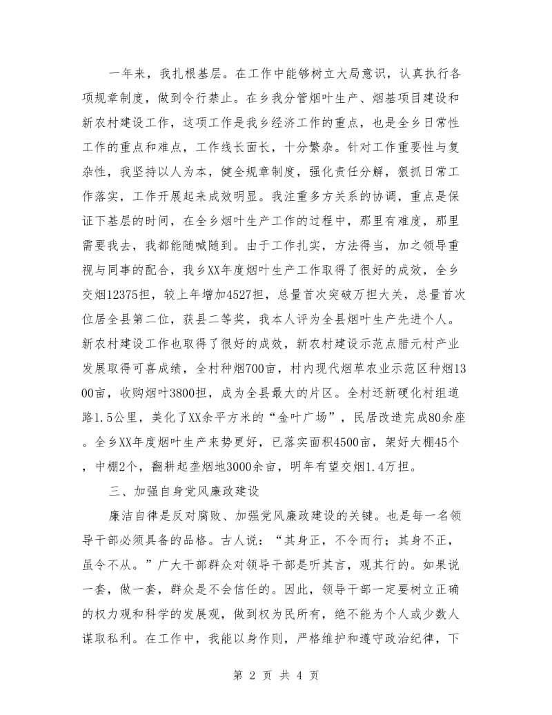 副乡长年终述职述廉报告_第2页