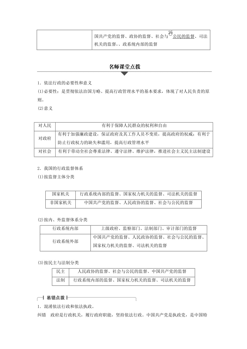 高考政治二轮复习 专题六 为人民服务的政府 考点二 我国政府受人民的监督试题_第2页