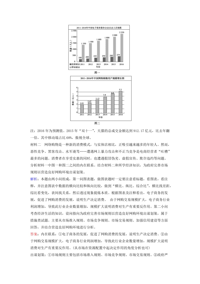 高考政治二轮复习 第二部分 能力提升策略 专题二 走进阅卷现场掌握答题规则 专项训练2 措施建议类主观题_第3页