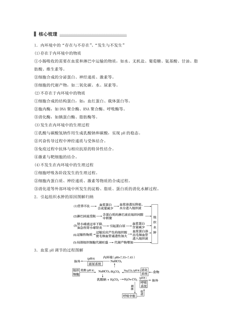 高考生物考前3个月专题复习 专题7 人体的稳态及调节机制 考点21 内环境的组成及稳态的维持_第3页