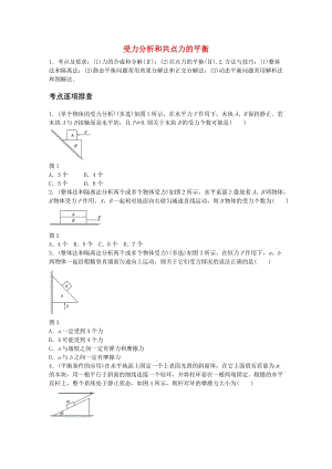 高考物理一輪復(fù)習(xí) 第二章 微專題10 受力分析和共點(diǎn)力的平衡