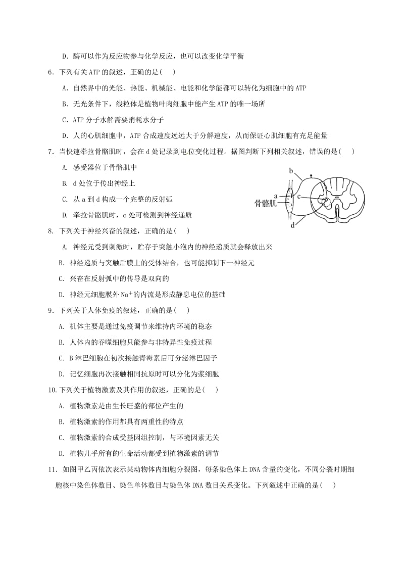 高二生物上学期期中试题12 (2)_第2页