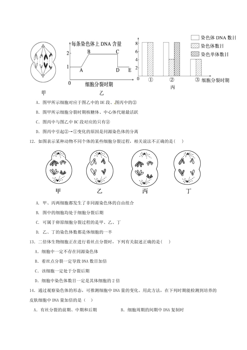 高二生物上学期期中试题12 (2)_第3页