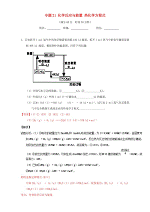 高考化學（第01期）大題狂練系列 專題21 化學反應(yīng)與能量 熱化學方程式（含解析）1