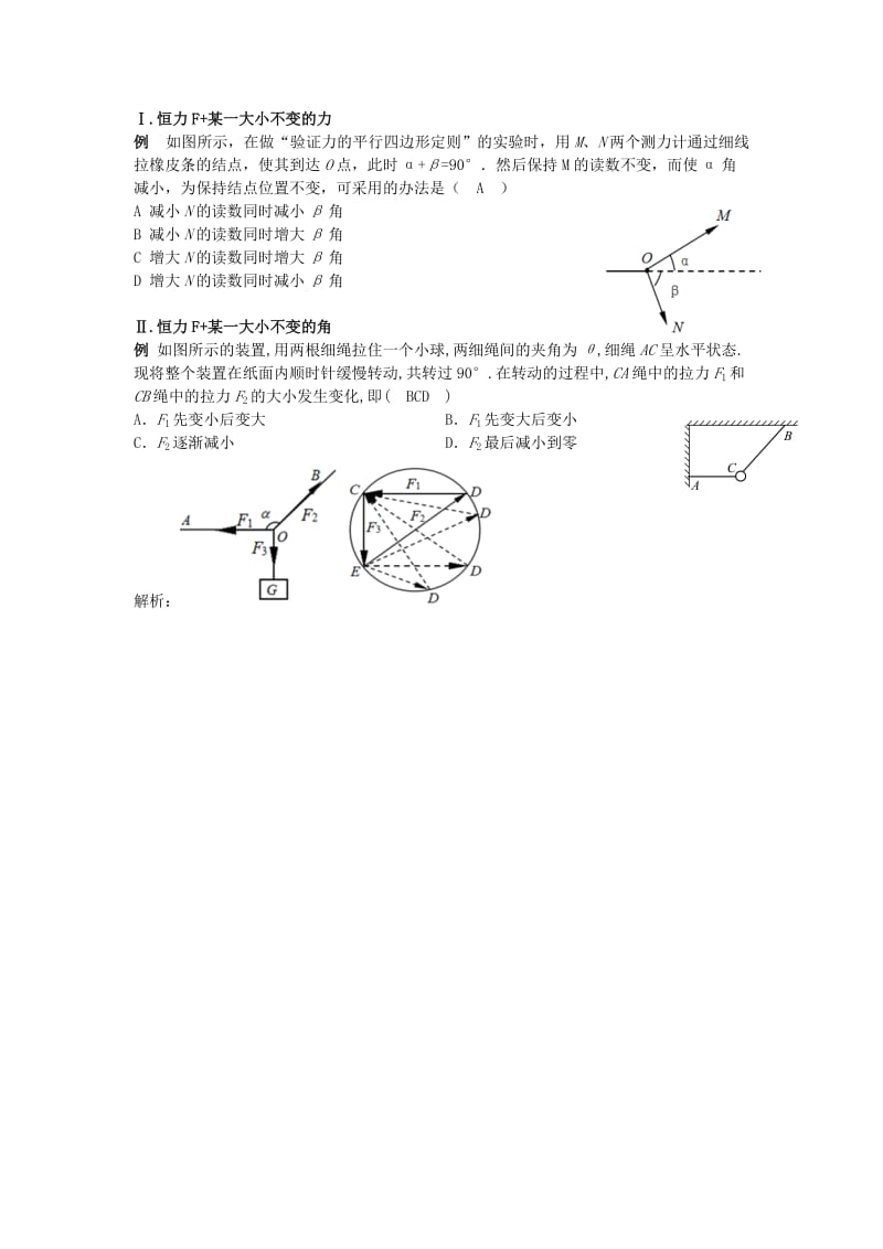 高中物理 动态平衡问题图解法 新人教版必修11_第2页