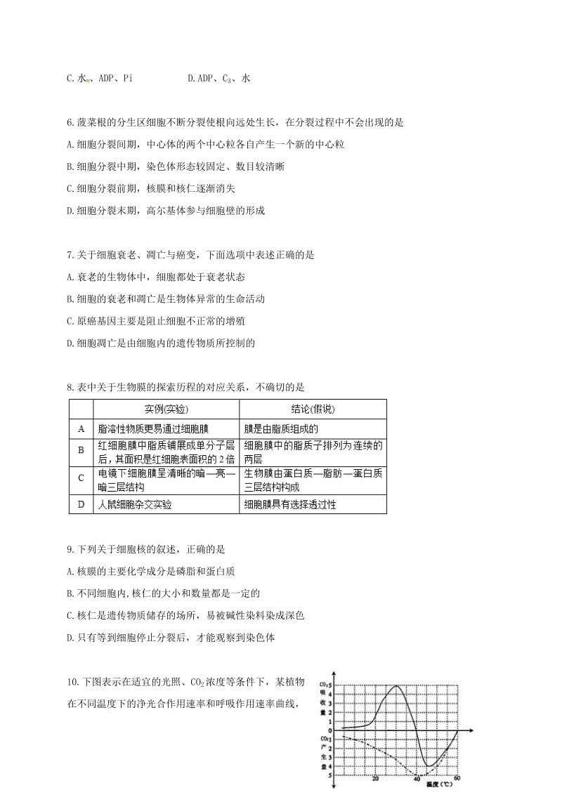 高二生物9月收心考试试题_第2页