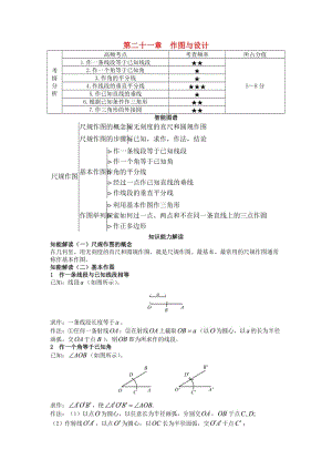 中考數(shù)學(xué) 知識(shí)點(diǎn)聚焦 第二十一章 作圖與設(shè)計(jì)