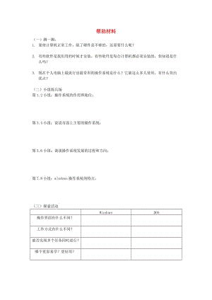 七年級(jí)信息技術(shù)上冊(cè) 第9課《計(jì)算機(jī)操作系統(tǒng)》幫助材料 川教版