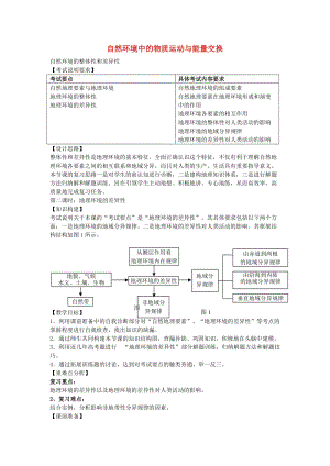 高考地理二輪專題復習 自然環(huán)境的整體性和差異性 第2課時 自然環(huán)境的差異性教案1