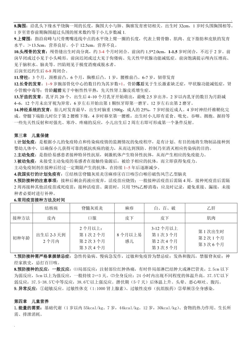 儿科护理学重点内容整理_第2页