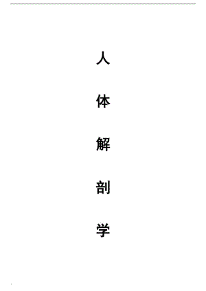 人體解剖學(xué)筆記