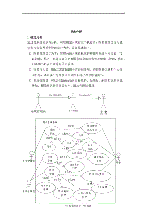 圖書管理系統(tǒng) (需求分析+總體設(shè)計) (面向?qū)ο?