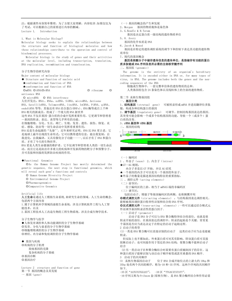 分子生物学课件整理_第1页