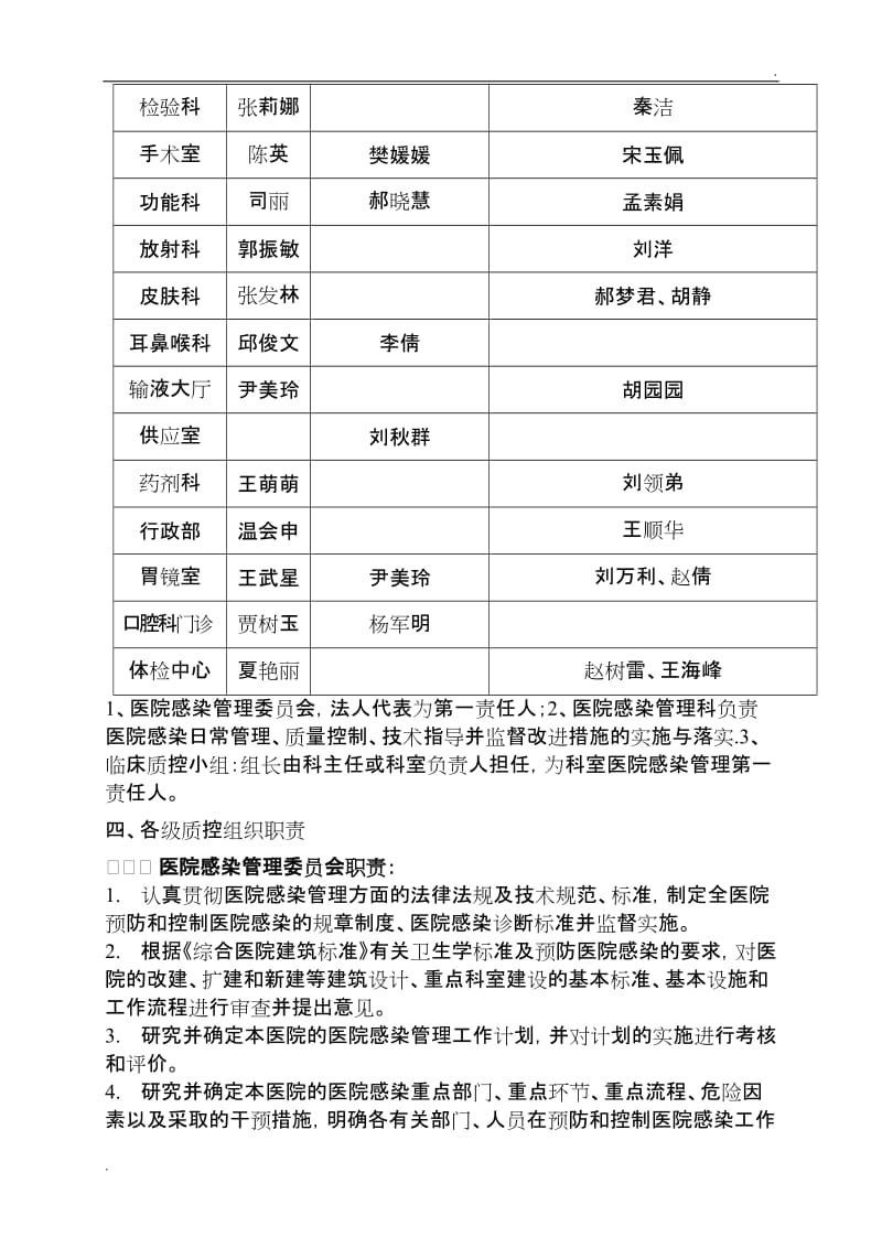 医院感染管理质量和持续改进方案_第3页