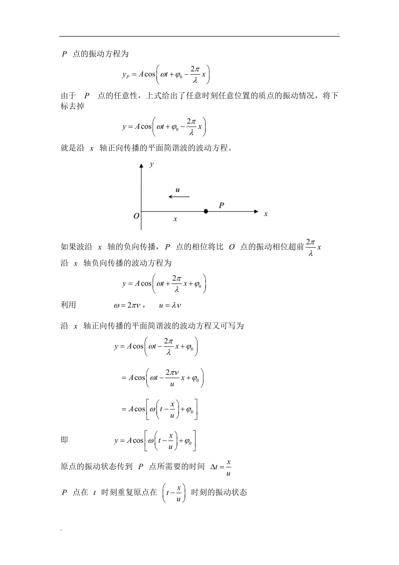 大学物理平面简谐波波动方程_第2页