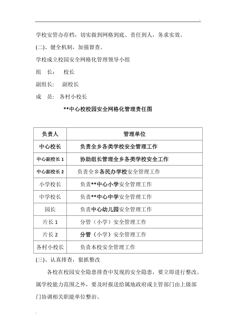 中心校校园安全网格化管理实施方案_第3页