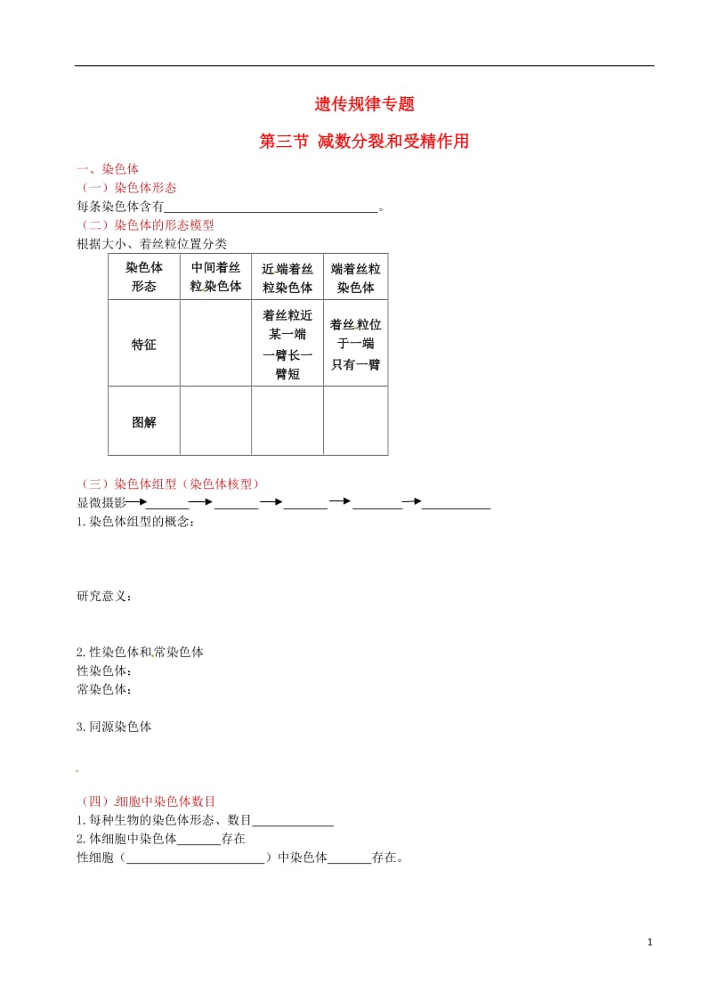 高中生物 减数分裂和受精作（一）素材 新人教版必修2_第1页