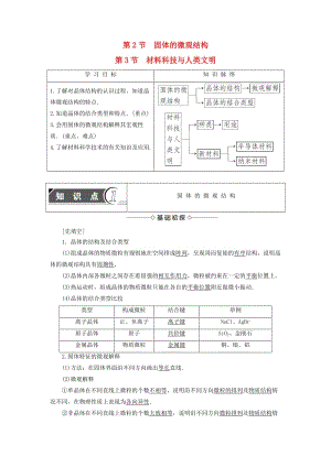 高中物理 第2章 固體 第2節(jié) 固體的微觀結(jié)構(gòu) 第3節(jié) 材料科技與人類文明教師用書 魯科版選修3-3