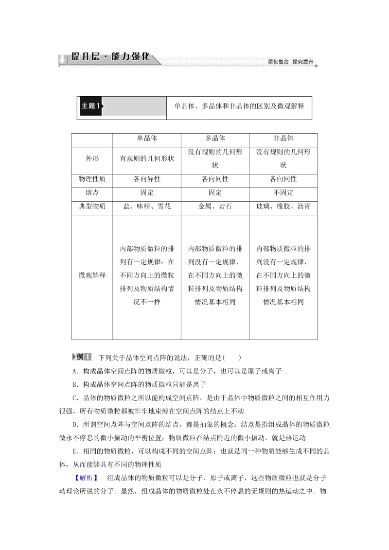 高中物理 第3章 固体液体与新材料章末分层突破教师用书 沪科版选修3-3_第2页