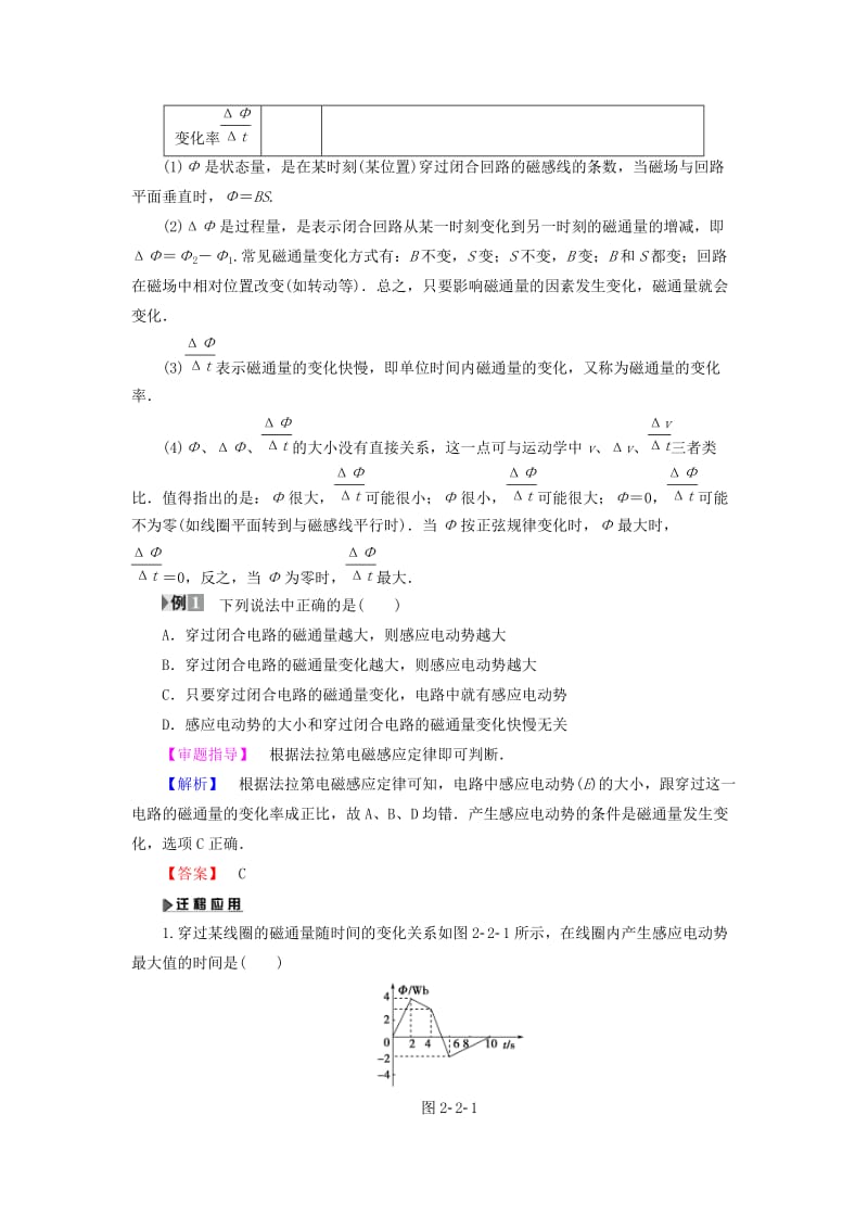 高中物理 第2章 电磁感应与电磁场 第2节 电磁感应定律的建立 第3节 电磁感应现象的应用教师用书 粤教版_第3页