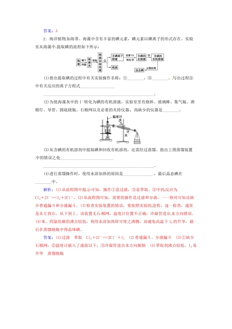 高中化学 第四章 化学与自然资源的开发利用章末系统总结 新人教版必修2_第2页