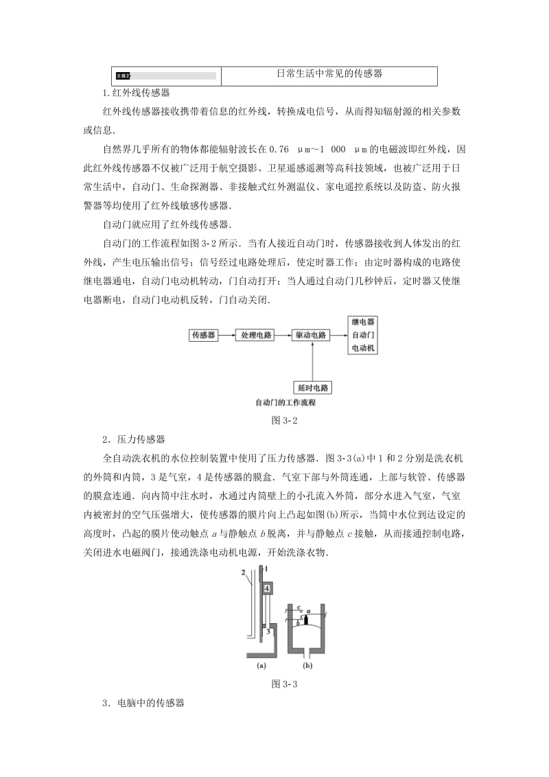 高中物理 第3章 传感器章末分层突破 教科版选修3-2_第3页