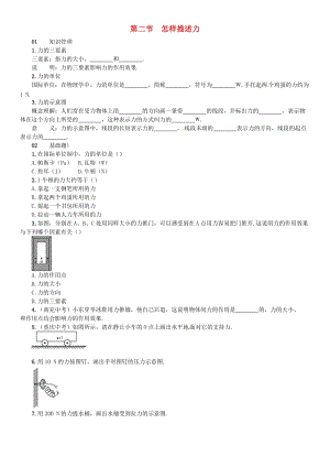 八年級(jí)物理全冊(cè) 6 熟悉而陌生的力 第2節(jié) 怎樣描述力練習(xí) （新版）滬科版