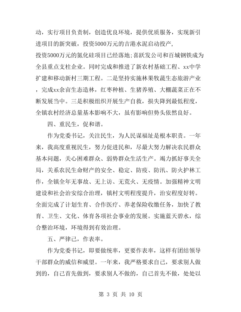 2019年5月乡镇党委书记述职述廉报告范文_第3页