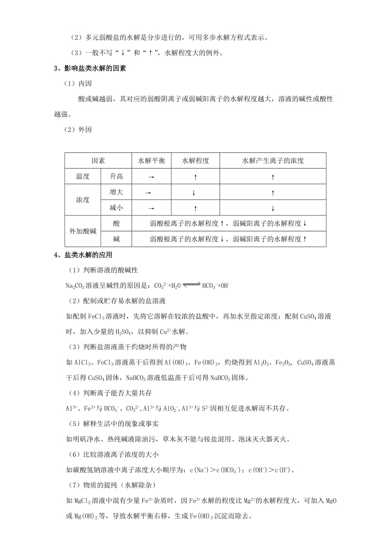 高三化学 1_10 盐类的水解教学设计_第2页