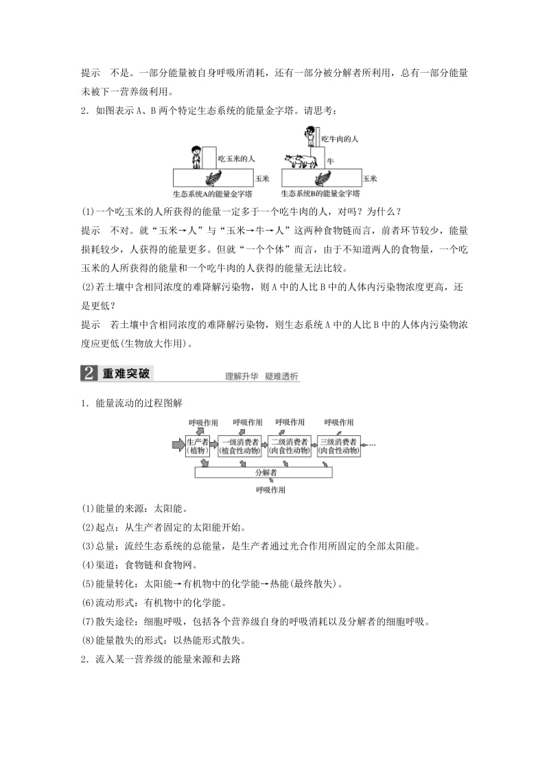 高考生物总复习 第8单元 生物与环境课件 第31讲 能量流动和物质循环、 生态系统的稳态及其调节_第2页