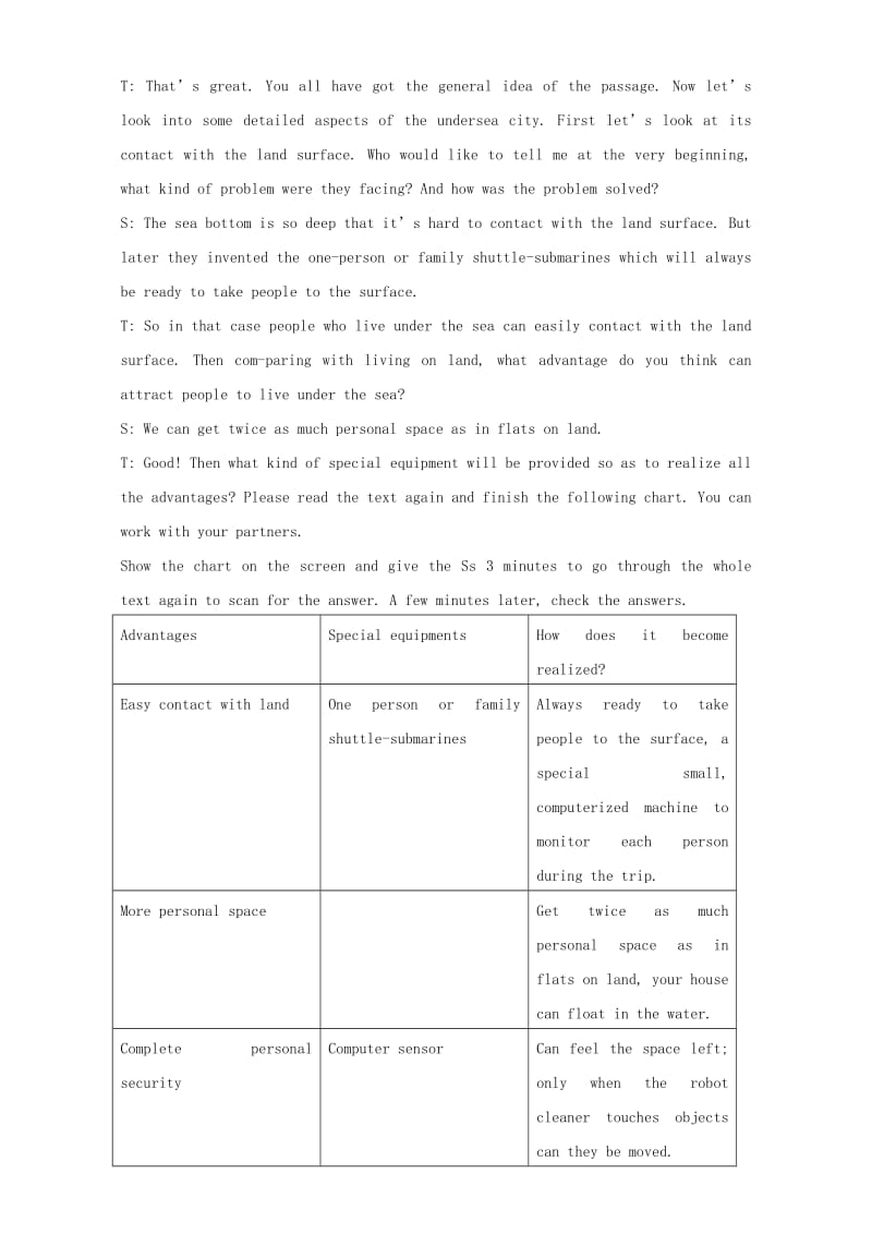 高中英语 Unit 3 Life in the future Period 5 Extensive reading教学设计 新人教版必修5_第3页