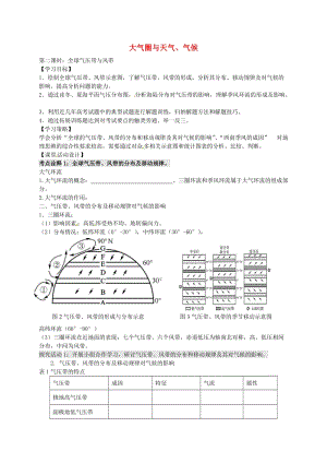 高考地理一輪復(fù)習(xí) 大氣圈與天氣、氣候（第2課時）學(xué)案1