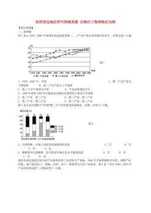 高考地理一輪復習 經(jīng)濟發(fā)達地區(qū)的可持續(xù)發(fā)展（第1課時）課后檢測1