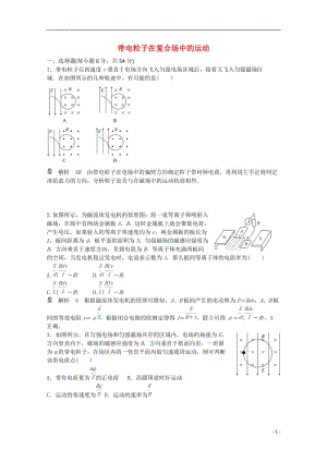 高考物理一輪基礎(chǔ)復(fù)習(xí) 帶電粒子在復(fù)合場中的運動1