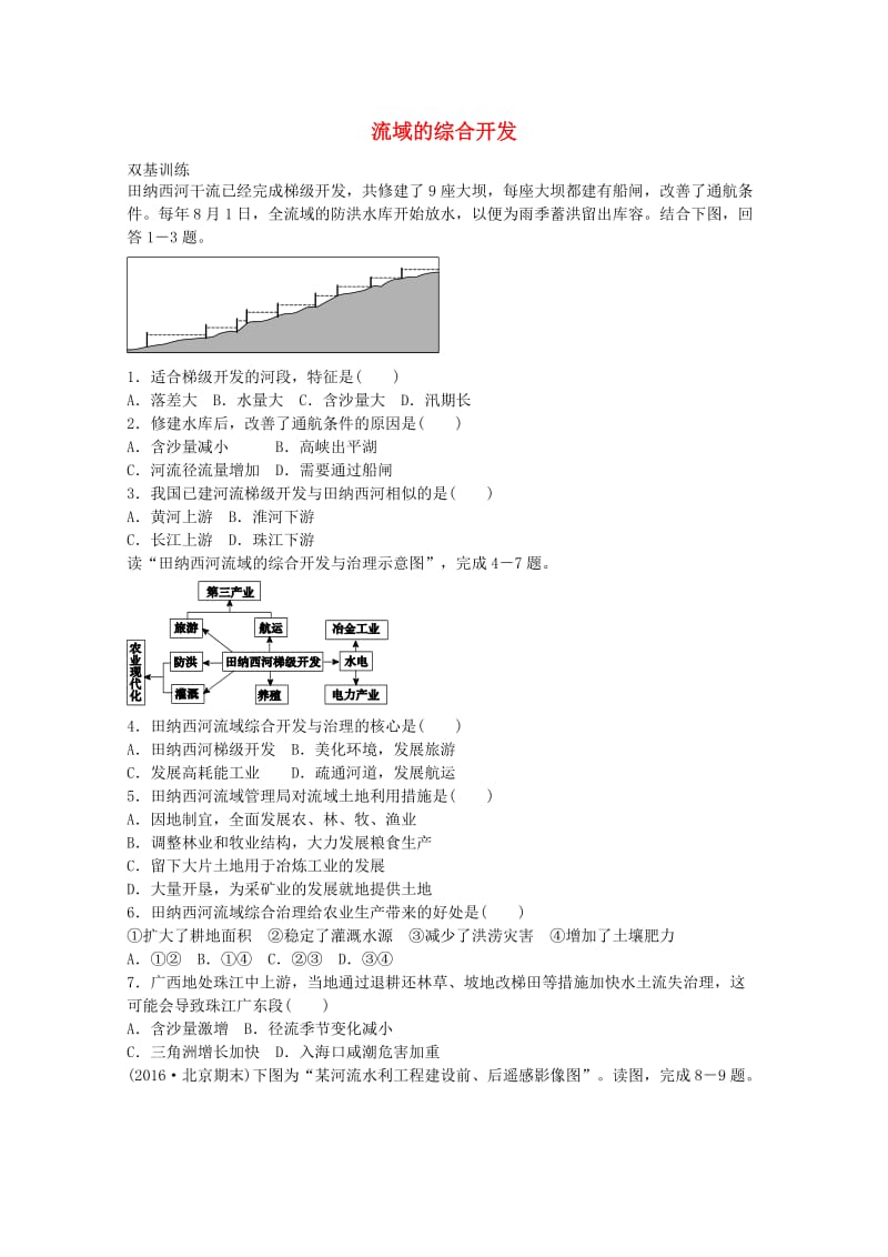 高考地理一轮复习 考点25 流域的综合开发_第1页